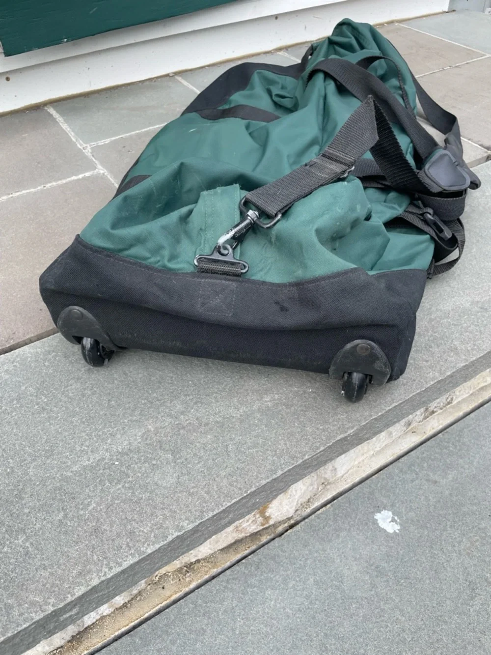 L.L. Bean Dark Green and Black Duffel Bag